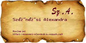 Szénási Alexandra névjegykártya